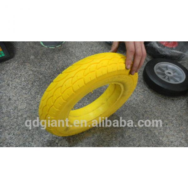 yellow color pu solid foam wheel 3.00-8/3.25-8/3.50-8/4.00-8 #1 image