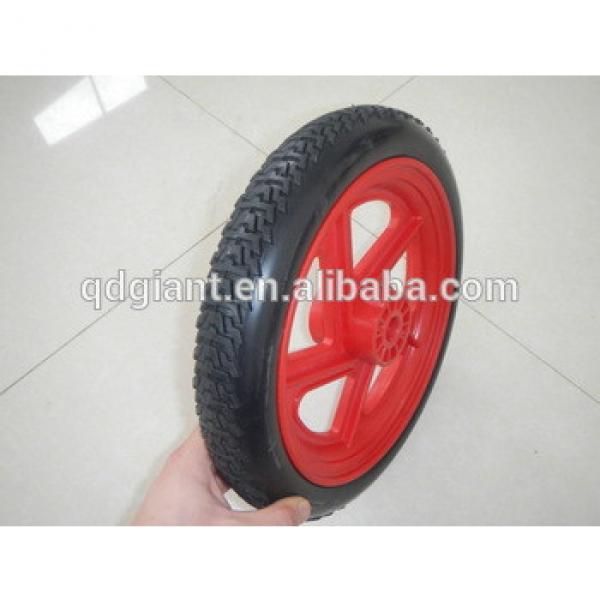 PU foam wagon wheels with red plastic rim #1 image