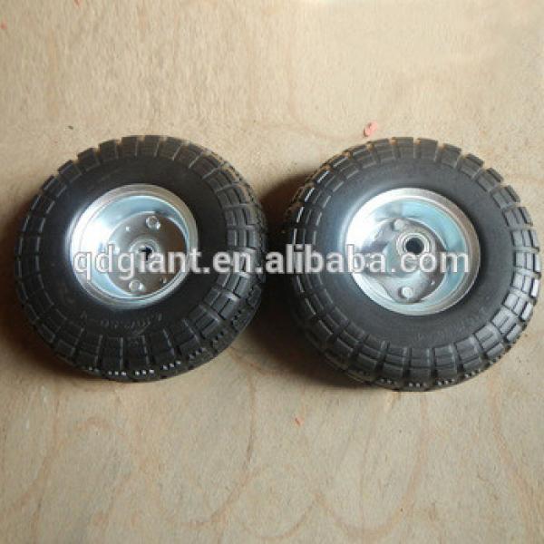 10inch Flat free pu foam rubber wheels 4.10/3.50-8 #1 image