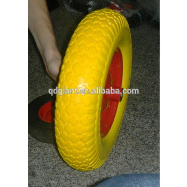 4.00-8PU foam filled wheel for Construction wheelbarrow #1 image