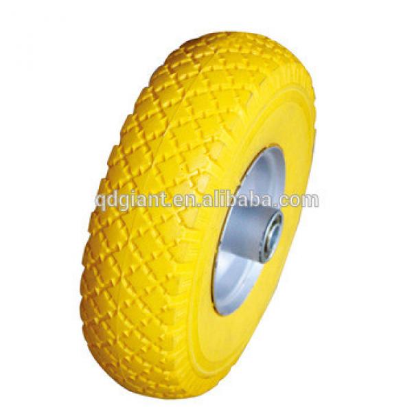 3.00-4 PU solid wheel with steel rim ball bearing 260mmx85mm #1 image