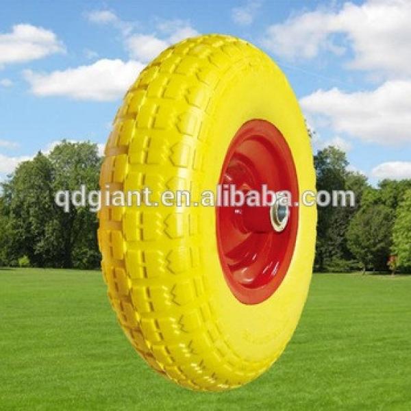 Heavy duty steel rim pu wheel 4.00-6 for wheelbarrow #1 image