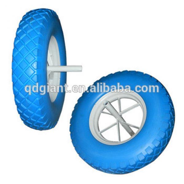 16inch Blue Color Cross Pattern Flat Free Tire For Wheelbarrow #1 image