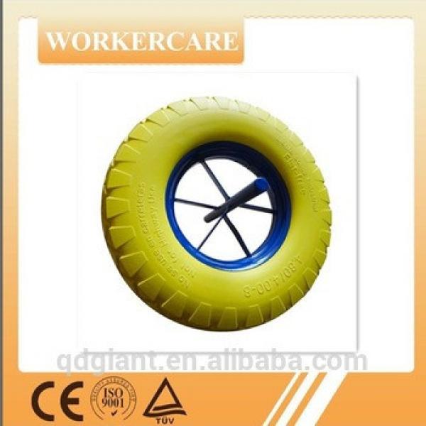 4.80/4.00-8 PU tyre wheel with 258mm solid axle #1 image