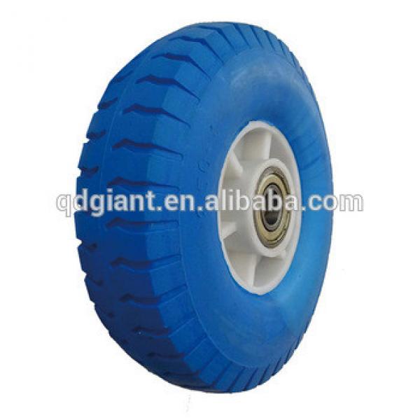 blue pu foam wheel for hand trolley/tool cart #1 image
