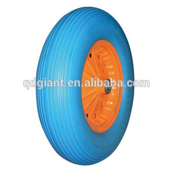 Bule tyre and plastic rim PU rubber wheel #1 image