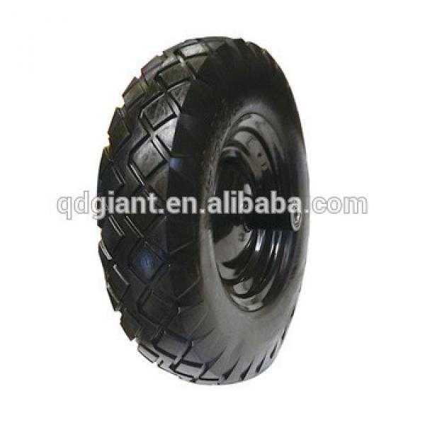 Balck color 400-8 PU rubber wheel #1 image