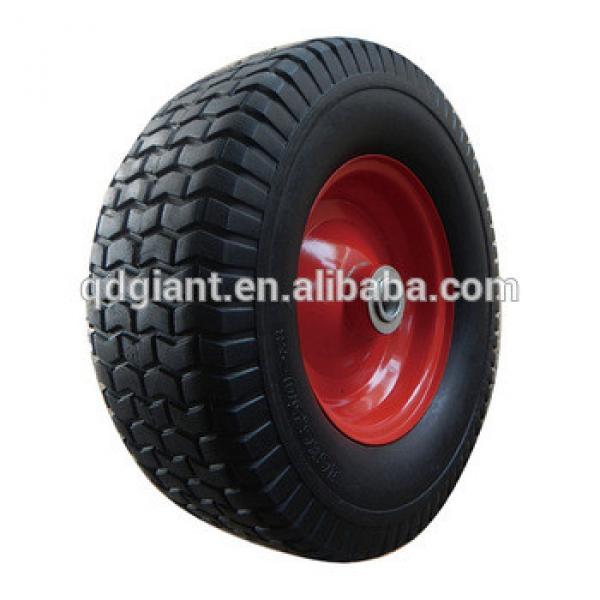 6.50-8 PU rubber wheel with steel rim #1 image